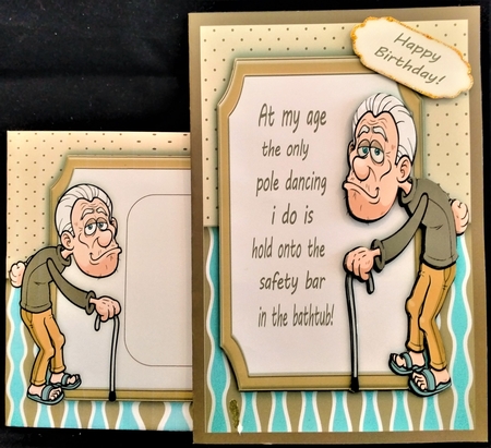 At my age ... Old Man Humor 8x8 by Margarette Blakeborough