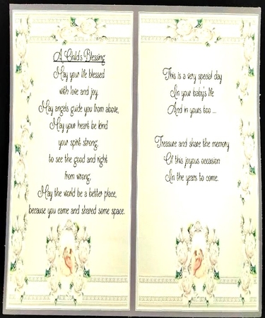 CHRISTENING TOES & ROSES 7.5 Decoupage & Inserts Bumper Kit by Margarette Blakeborough