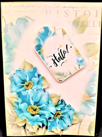 Vintage Blue Floral Stationary Set by Margarette Blakeborough