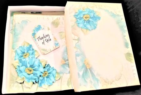 Vintage Blue Floral Stationary Set by Margarette Blakeborough