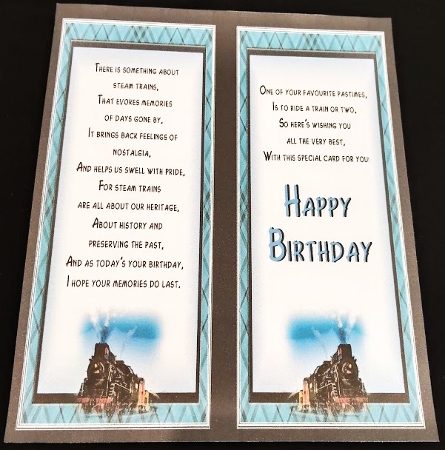 Steam Train Mini Kit & Pyramage with Birthday Ages by Margarette Blakeborough