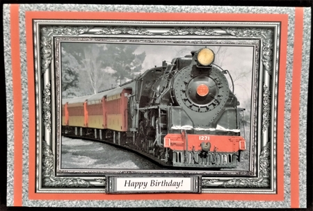 Steam Train Topper  For Birthday Or Fathers Day by Margarette Blakeborough