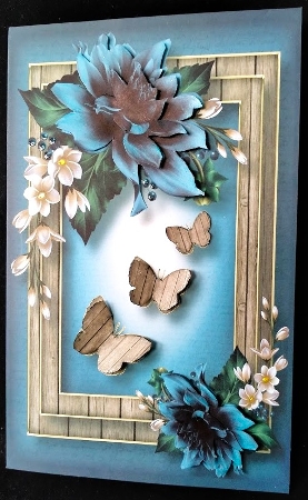 Dahlia Butterfly Trio QUICK TOPPER Bumper Kit by Margarette Blakeborough