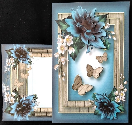 Dahlia Butterfly Trio QUICK TOPPER Bumper Kit by Margarette Blakeborough