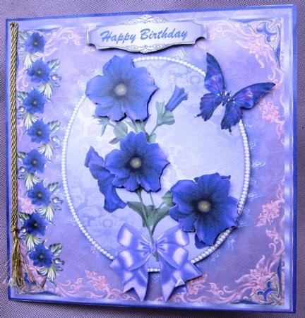 Beautiful Deep Lilac Petunias by Margarette Blakeborough