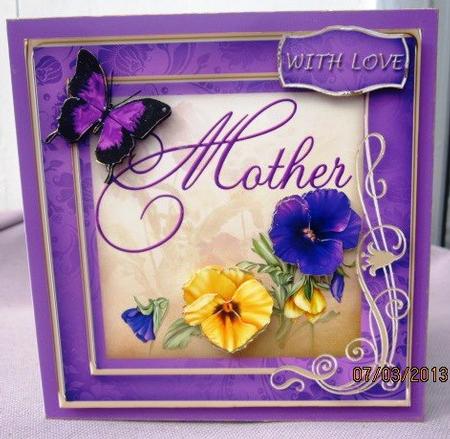 Mother's Day or Birthday Pansies - Mother by Margarette Blakeborough