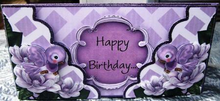 Lilac Birds Both of You Fancy Lattice 3D Card Kit by Margarette Blakeborough