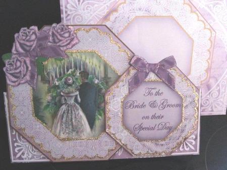 Wedding Couple Special Day Double Octagon Card Kit by Margarette Blakeborough