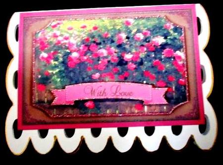 Beautiful Trailing Roses Watercolour Quick Card by Margarette Blakeborough