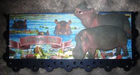Hippo Landscape Over the Edge by Margarette Blakeborough