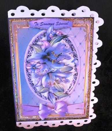 Beautiful Lillies in Lilac by Margarette Blakeborough