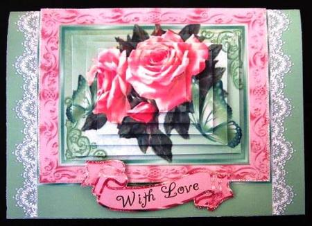 Beauty, Beautiful Pink Roses with Butterflies Pyramids by Margarette Blakeborough
