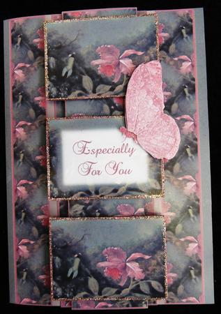 Beautiful Vintage Painted Birds & Flower 3 Panel Fold Bac by Margarette Blakeborough