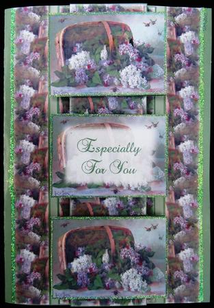 Beautiful Vintage Painted Flowers 3 Panel Fold Back by Margarette Blakeborough