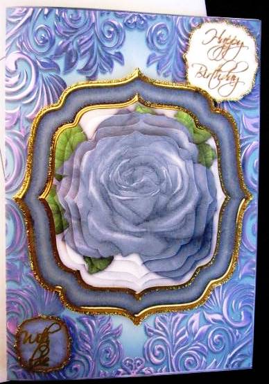 Double Curve Frame Pyramage Topper Lilac Rose by Margarette Blakeborough
