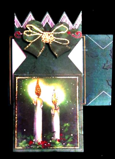 Candle Duo Cracker Card & Envelope Mini Kit by Margarette Blakeborough