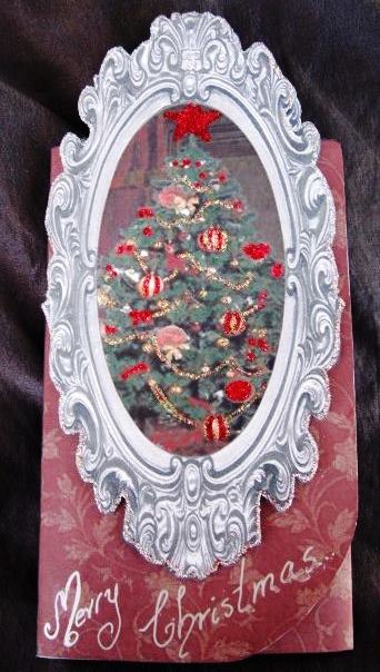 Santa's Visit 3D Tri-fold Card & Envelope by Margarette Blakeborough