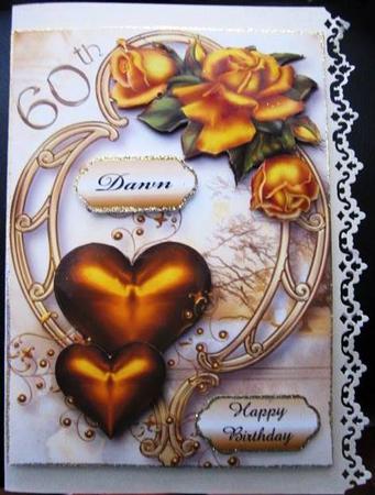 Hearts and Flowers - Golden Roses by Margarette Blakeborough