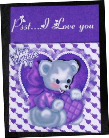 Little Bear on a Heart with Box of Kisses 8x8 by Margarette Blakeborough