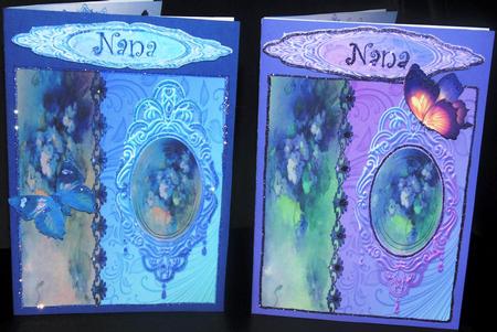 Vintage Floral Side Panel Pyramid - Violets by Margarette Blakeborough