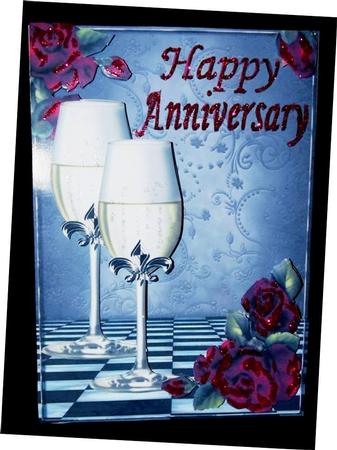 Red Roses and Champagne for a Anniversary by Margarette Blakeborough