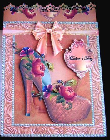 Peach Floral Shoe Mini Kit by Margarette Blakeborough