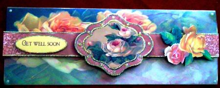 Ribbon Sash Roses Dl by Margarette Blakeborough