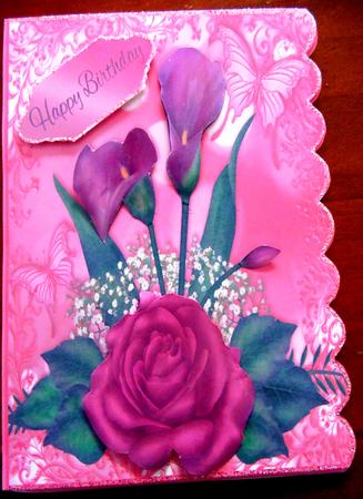Pink Floral and Butterfly Mini Scalloped Edge Kit by Margarette Blakeborough