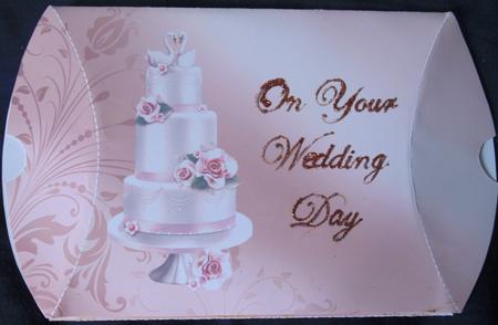 On Your Wedding Day 'cake' Pillow Box by Margarette Blakeborough