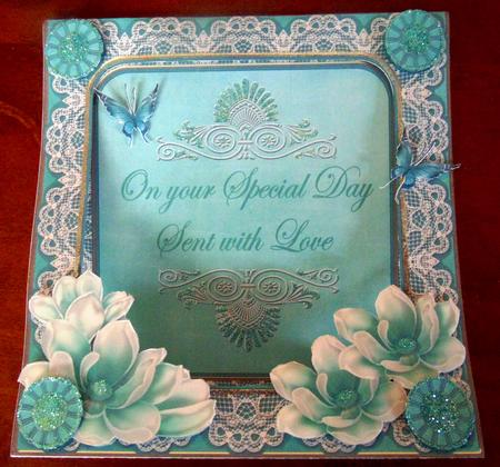 Teal Magnolia Special Day 7in Tent Card Mini Kit by Margarette Blakeborough