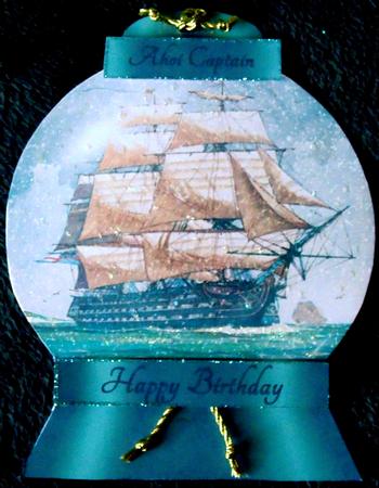 Snowglobe Card Sea 2 by Margarette Blakeborough