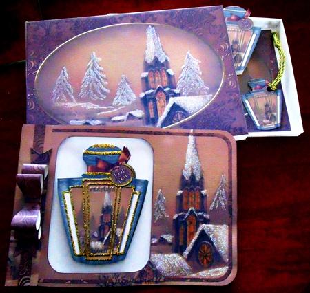 Christmas Snow Steeple Perfume Presentation Box by Margarette Blakeborough