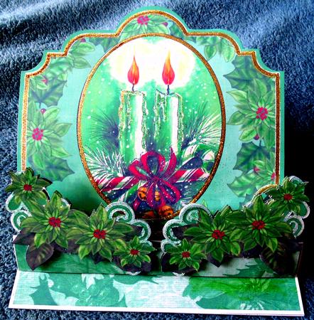 Christmas Candle Duo 3D Easel Card Mini Kit by Margarette Blakeborough