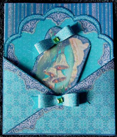 Snowbells Lace Cross Faux Pocket Cf Mini Kit by Margarette Blakeborough