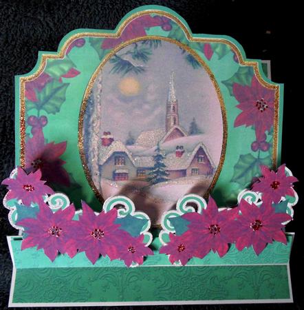 Christmas Winter Pub 3D Easel Card Mini Kit by Margarette Blakeborough
