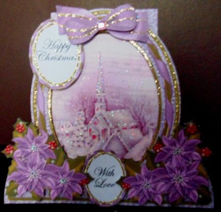 Lilac Church Special Large Oval Card Mini Kit by Margarette Blakeborough