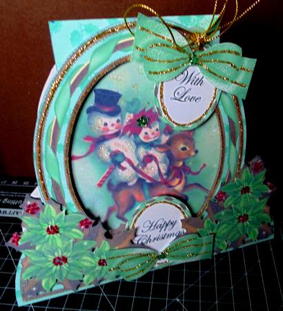 Reindeer Ride Special Large Oval Card Mini Kit by Margarette Blakeborough