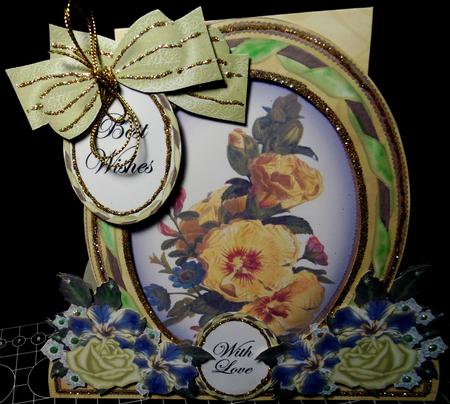 Lemon Hibiscous Special Large Oval Card Mini Kit by Margarette Blakeborough