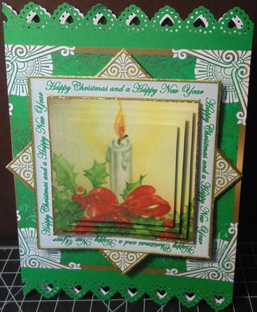 Scandle Green Happy Christmas Hny Diamond Megacoupage Cf Kit by Margarette Blakeborough