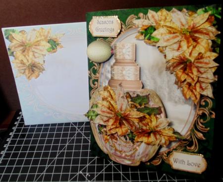 Christmas Perfume Bottle - the Scent of Gold Poinsettias by Margarette Blakeborough