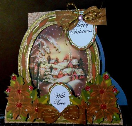 Snowy Village Special Large Oval Card Mini Kit by Margarette Blakeborough