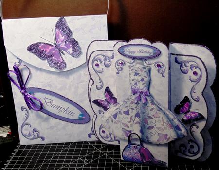 Simply Stylish Pop Out Card - Lovely Lilacs by Margarette Blakeborough