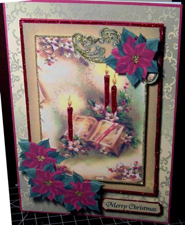 Christmas Candles & Bible by Margarette Blakeborough