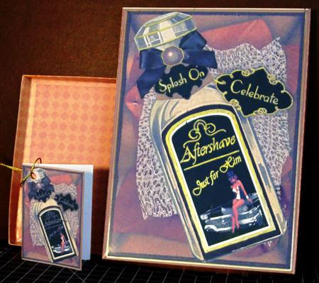 Black Aftershave Birthday 7x5in Presentation Box by Margarette Blakeborough