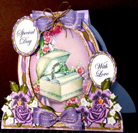 Ring Box Special Large Oval Card Mini Kit by Margarette Blakeborough