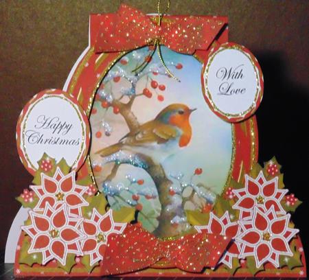 Red Robin Modern Special Large Oval Card Mini Kit by Margarette Blakeborough
