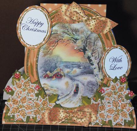 Winter Sunset Modern Special Large Oval Card Mini Kit by Margarette Blakeborough