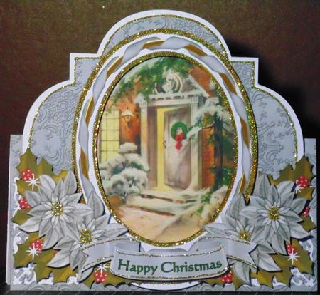 Snow Door Shaped Over 3D Mini Card Kit by Margarette Blakeborough