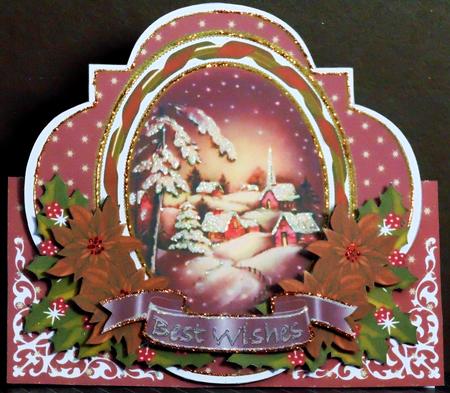Snowy Village Shaped Over 3D Mini Card Kit by Margarette Blakeborough