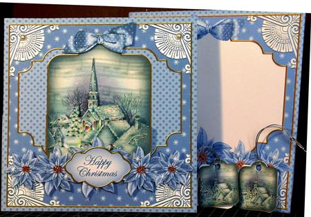 Blue Village Church Special 8in Tag N' Envelope Kit by Margarette Blakeborough